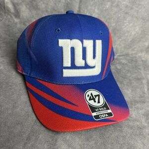 New York Giants 47' Hat‎ M/L Blue Stretch Fit Solo OSFA On Field NFL NEW